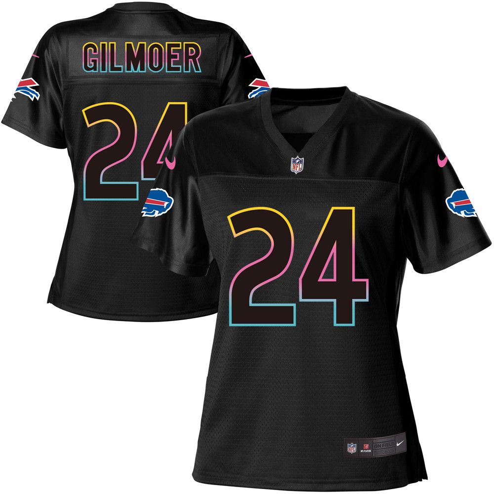 Women's Game Stephon Gilmore Nike Jersey Black - #24 Fashion NFL Buffalo Bills